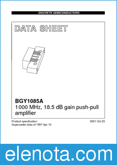 Philips BGY1085A datasheet