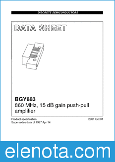 Philips BGY883 datasheet
