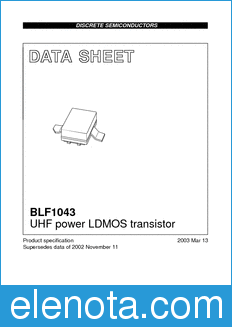 Philips BLF1043 datasheet