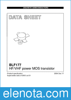 Philips BLF177 datasheet