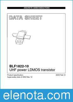 Philips BLF1822-10 datasheet