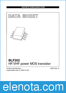 Philips BLF202 datasheet