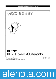 Philips BLF242 datasheet