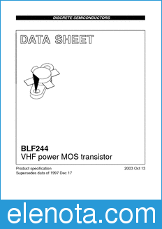 Philips BLF244 datasheet