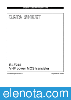 Philips BLF245 datasheet