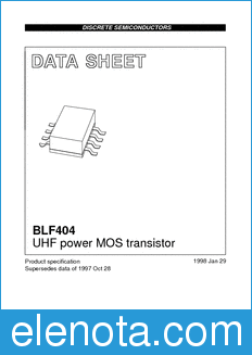 Philips BLF404 datasheet