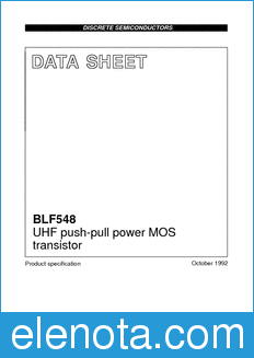 Philips BLF548 datasheet