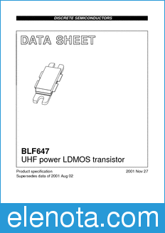 Philips BLF647 datasheet