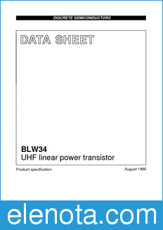 Philips BLW34 datasheet