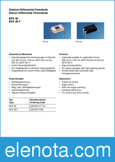Infineon BPX48 datasheet