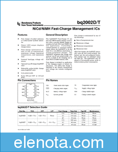 Texas Instruments BQ2002D/T datasheet