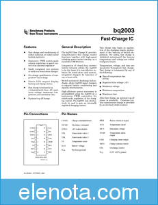 Texas Instruments BQ2003 datasheet