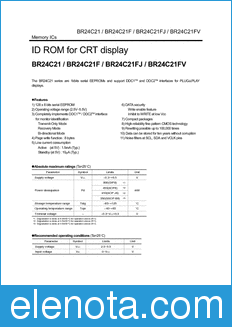 Rohm BR24C21 datasheet
