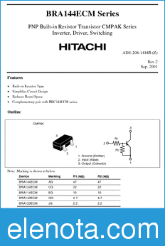 Hitachi BRA123ECM datasheet