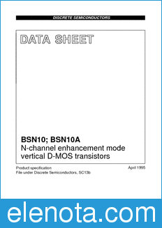 Philips BSN10 datasheet