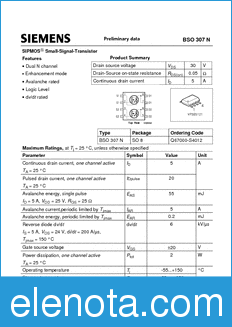 Infineon BSO9936 datasheet