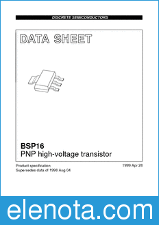 Philips BSP16 datasheet