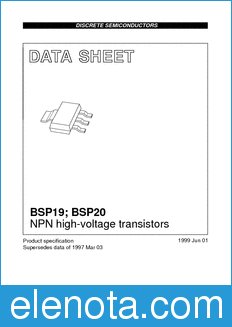 Philips BSP19 datasheet