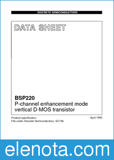 Philips BSP220 datasheet
