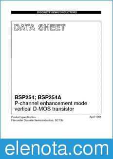 Philips BSP254 datasheet