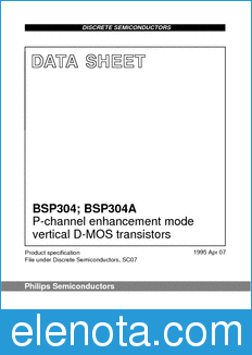 Philips BSP304 datasheet