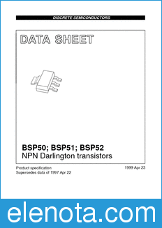 Philips BSP50 datasheet