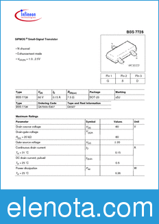 Infineon BSS7728 datasheet