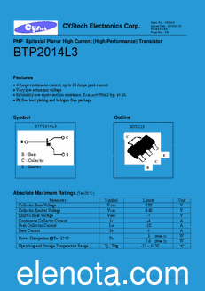 Cystech Electonics BTP2014L3 datasheet