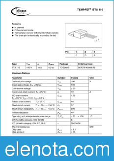 Infineon BTS110 datasheet