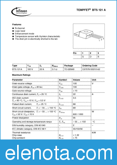 Infineon BTS121-A datasheet