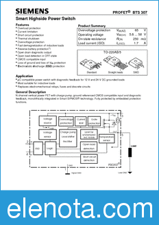 Infineon BTS307 datasheet