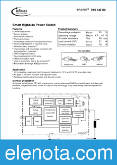 Infineon BTS442-D2 datasheet