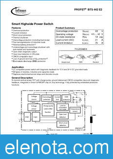 Infineon BTS442-E2 datasheet