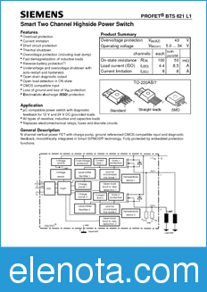 Infineon BTS621-L1 datasheet
