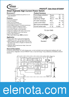 Infineon BTS660-P datasheet