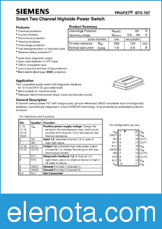 Infineon BTS707 datasheet