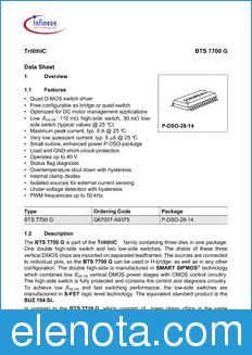 Infineon BTS7700 datasheet