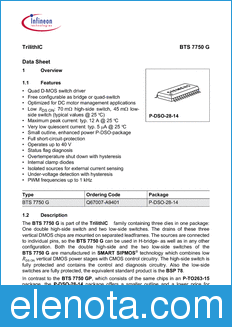 Infineon BTS7750 datasheet