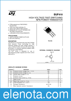 STMicroelectronics BUF410 datasheet