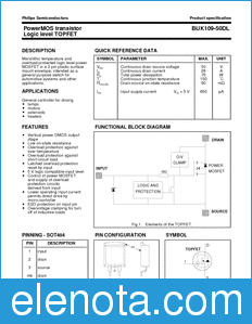 Philips BUK109-50DL datasheet