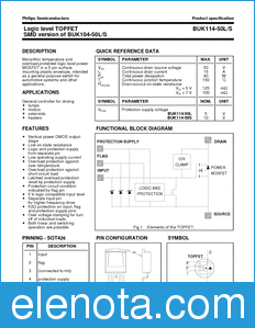 Philips BUK114-50L/S datasheet