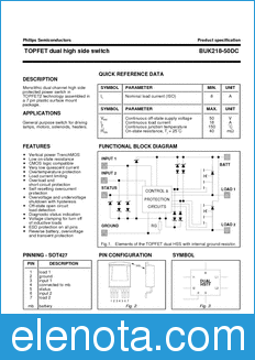 Philips BUK218-50DC datasheet
