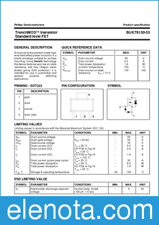Philips BUK78150-55 datasheet