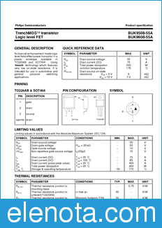 Philips BUK9508-55A datasheet