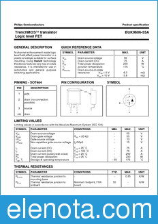 Philips BUK9606-55A datasheet