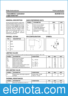 Philips BUK9614-55 datasheet