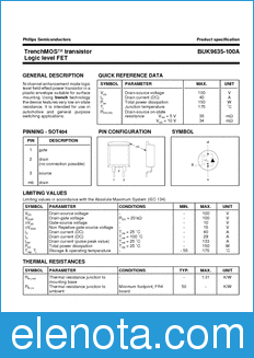 Philips BUK9635-100A datasheet