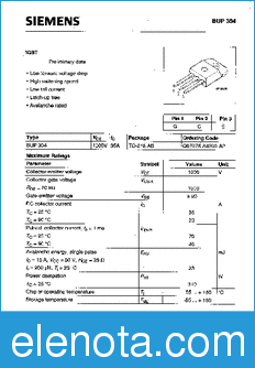 Infineon BUP304 datasheet