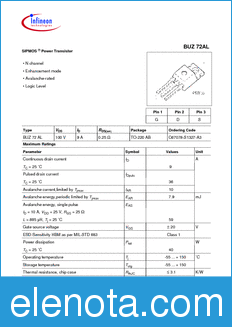 Infineon BUZ72AL datasheet