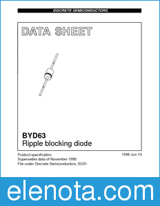 Philips BYD63 datasheet